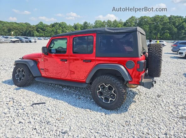 1C4HJXDNXMW737434 2021 JEEP WRANGLER Red Trasero izquierdo