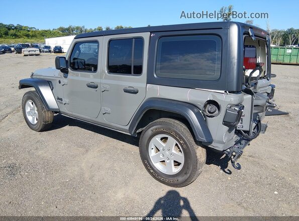 1C4HJXDNXMW738261 2021 JEEP WRANGLER UNLIMITED Серый Задняя левая четверть