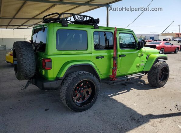 1C4HJXEG1JW240302 2018 JEEP WRANGLER Green Widok z przodu