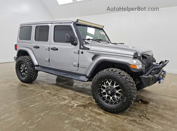 1C4HJXEG2JW207034 2018 JEEP WRANGLER Gray წინა მარჯვენა