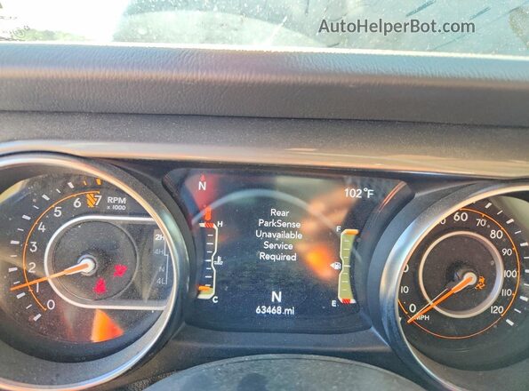 1C4HJXEG2MW557512 2021 JEEP WRANGLER Green Вид щитка приладів