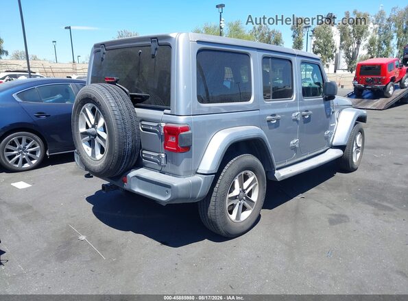 1C4HJXEG3JW203851 2018 JEEP WRANGLER UNLIMITED Серебряный Задняя правая четверть