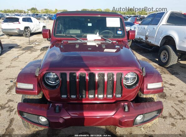 1C4HJXEGXMW821902 2021 JEEP WRANGLER UNLIMITED Burgundy ხელსაწყოთა პანელის ხედი