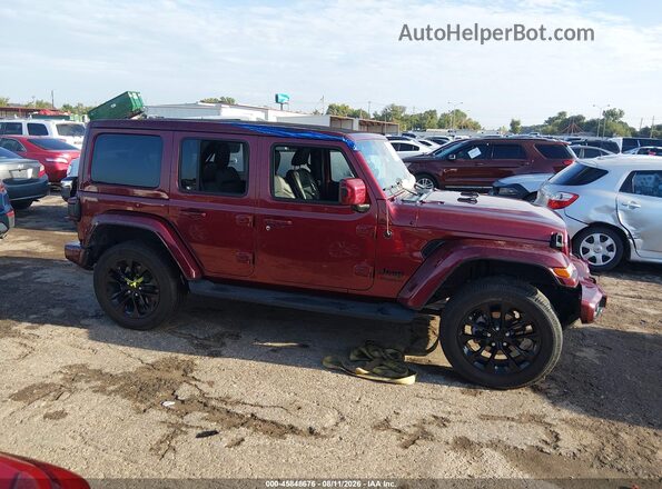 1C4HJXEGXMW821902 2021 JEEP WRANGLER UNLIMITED Burgundy უკანა სალონის ხედი