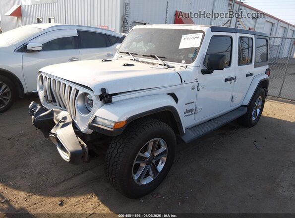 1C4HJXEN2KW618997 2019 JEEP WRANGLER UNLIMITED White Առջևի ձախ երեք քառորդ տեսարան