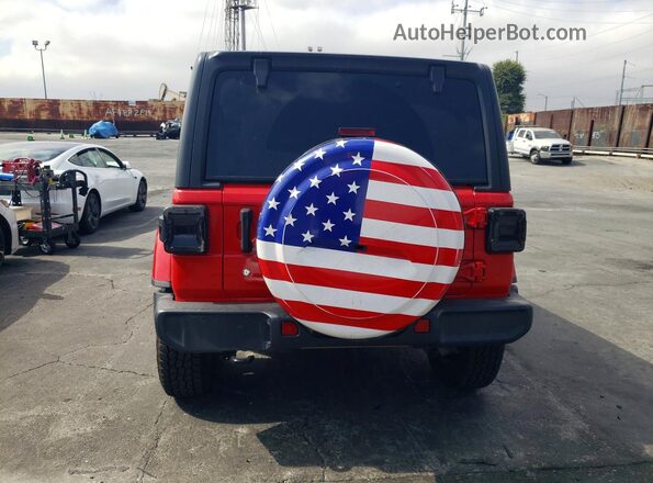 1C4HJXEN3LW165068 2020 JEEP WRANGLER Red უკანა ხედი