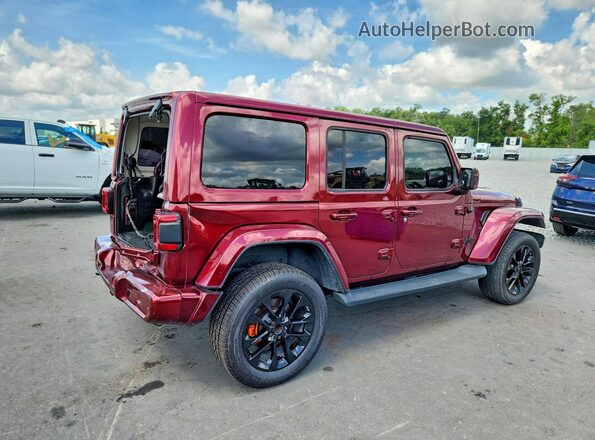 1C4HJXEN6MW692586 2021 JEEP WRANGLER Red Trasero derecho