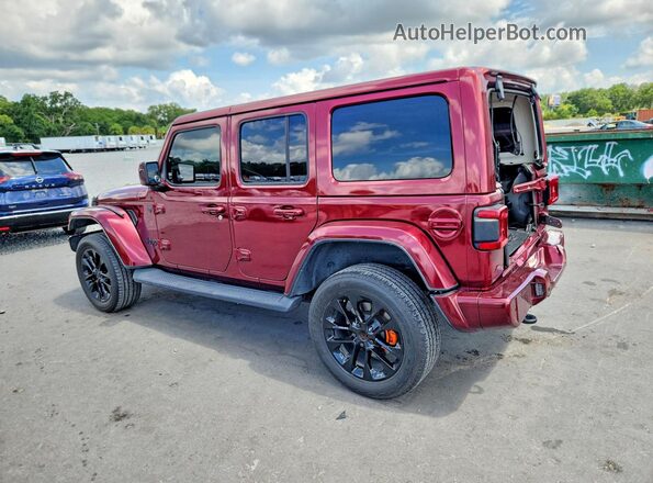 1C4HJXEN6MW692586 2021 JEEP WRANGLER Red Trasero izquierdo