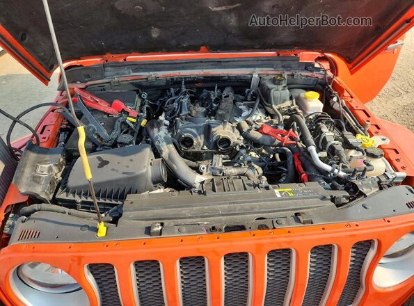 1C4HJXEN7LW231640 2020 JEEP WRANGLER Orange Engine compartment view