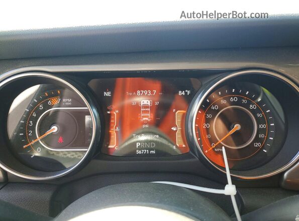 1C4HJXENXKW635868 2019 JEEP WRANGLER Белый Вид щитка приборов