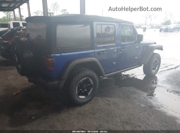 1C4HJXFG2JW243059 2018 JEEP WRANGLER UNLIMITED Blue Rear right