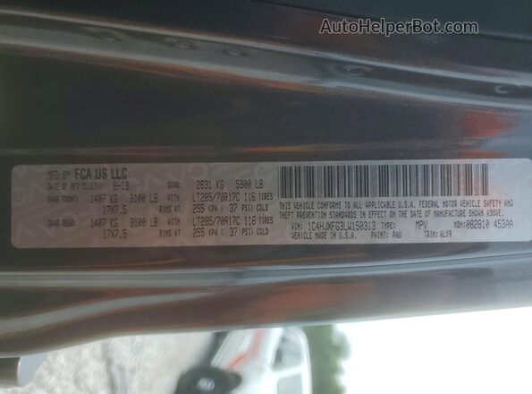 1C4HJXFG3LW150313 2020 JEEP WRANGLER Gray 360 interior view
