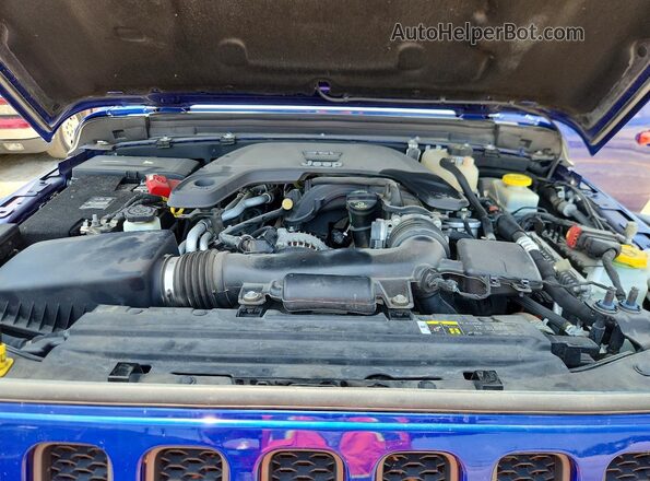 1C4HJXFG5KW627953 2019 JEEP WRANGLER Синий Вид задней части салона
