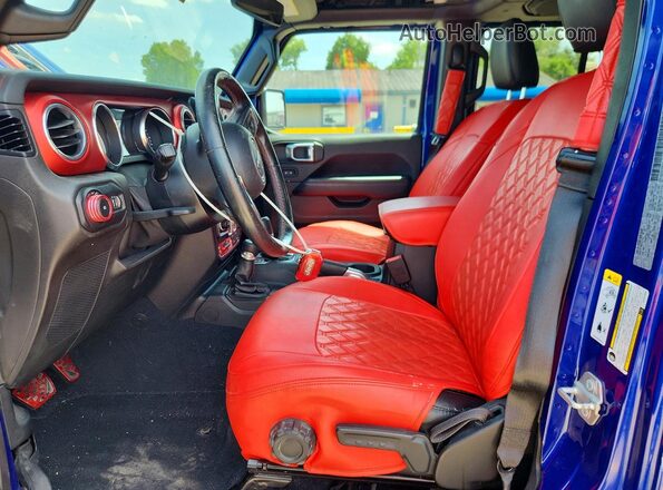 1C4HJXFG5KW627953 2019 JEEP WRANGLER Синий Вид салона спереди