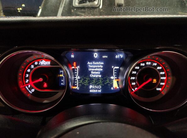 1C4HJXFG8LW290857 2020 JEEP WRANGLER Black Вид щитка приладів