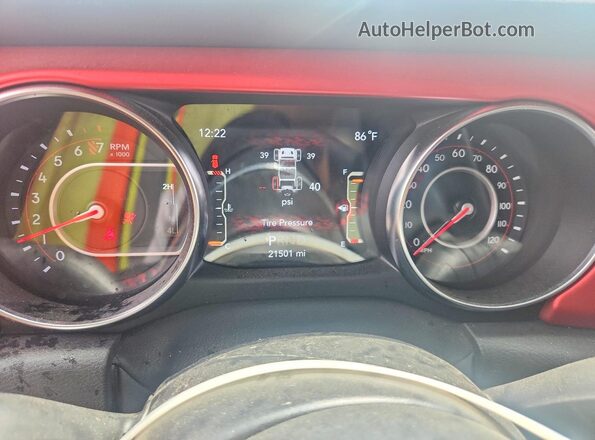 1C4HJXFG8MW712479 2021 JEEP WRANGLER Black Widok zestawu wskaźników