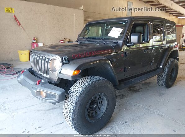 1C4HJXFN8NW123156 2022 JEEP WRANGLER UNLIMITED Gray Vista tres cuartos delantera izquierda
