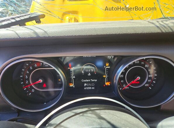 1C4HJXFNXJW332201 2018 JEEP WRANGLER Yellow Սարքավորումների վահանակի տեսք