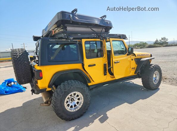 1C4HJXFNXJW332201 2018 JEEP WRANGLER Yellow Հետևի աջ