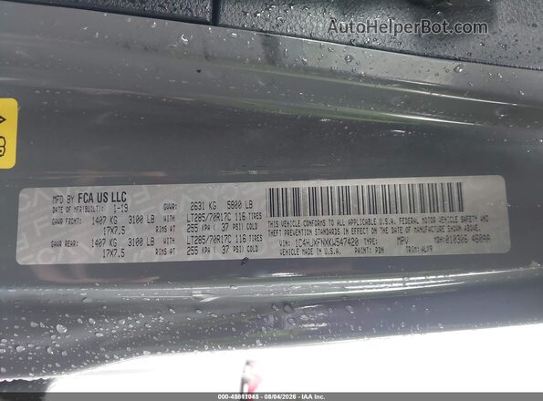 1C4HJXFNXKW547420 2019 JEEP WRANGLER UNLIMITED Gray Engine compartment view