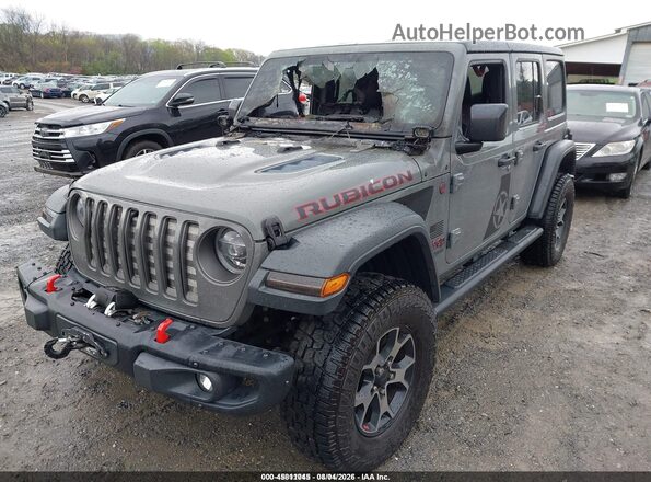 1C4HJXFNXKW547420 2019 JEEP WRANGLER UNLIMITED Gray Front view