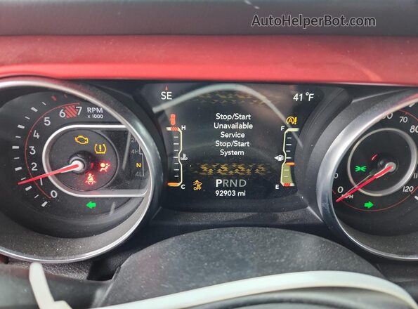 1C4HJXFNXLW176695 2020 JEEP WRANGLER Black Вид щитка приладів