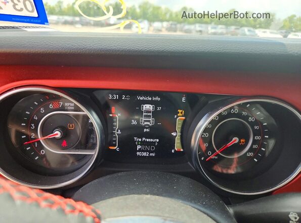 1C4HJXFNXMW513982 2021 JEEP WRANGLER Gray Vista del cuadro de instrumentos