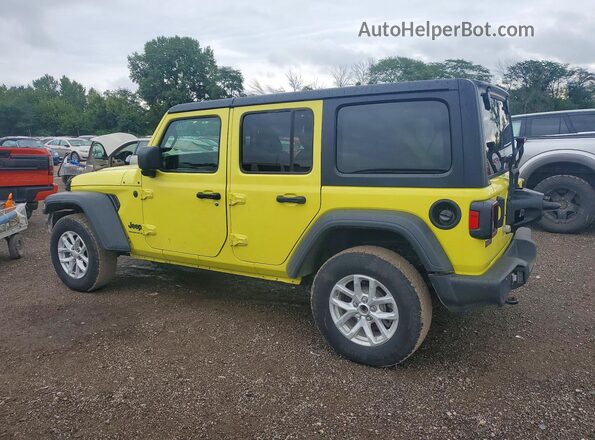 1C4HJXKN3PW611892 2023 JEEP WRANGLER Yellow Tył lewy