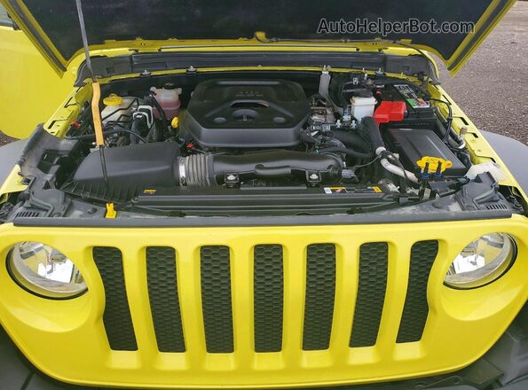 1C4HJXKN3PW611892 2023 JEEP WRANGLER Yellow Widok komory silnika
