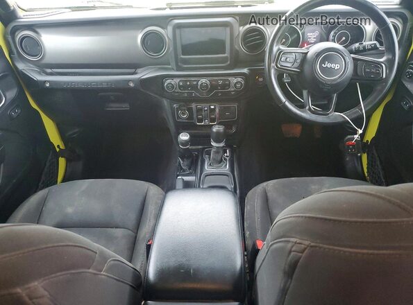 1C4HJXKN3PW611892 2023 JEEP WRANGLER Yellow Widok deski rozdzielczej