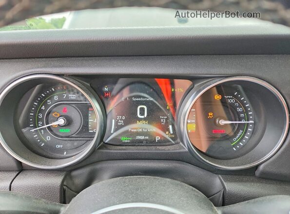 1C4JJXP65NW270995 2022 JEEP WRANGLER Green Vista del cuadro de instrumentos