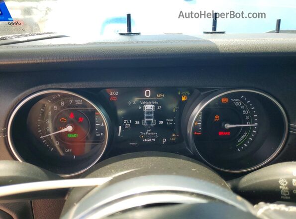 1C4JJXP6XPW513199 2023 JEEP WRANGLER Blue Instrument cluster view