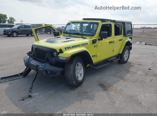 1C4JJXR66PW663761 2023 JEEP WRANGLER Yellow წინა მარცხენა ხედი სამი მეოთხედიდან