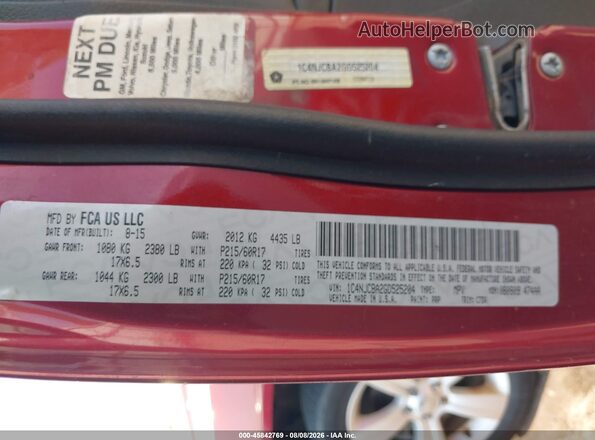 1C4NJCBA2GD525204 2016 JEEP COMPASS Red Widok komory silnika