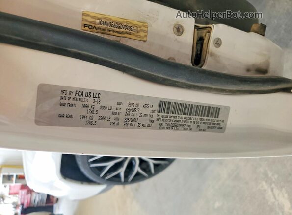 1C4NJDEB3GD707357 2016 JEEP COMPASS White VIN კოდის სტიკერის ხედი