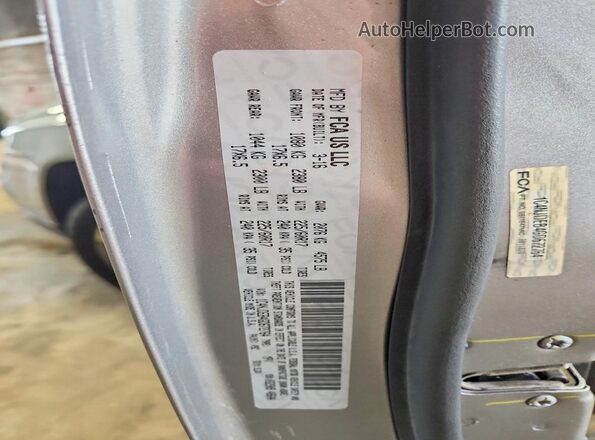1C4NJDEB4GD672764 2016 JEEP COMPASS Silver Вид наклейки з VIN-кодом