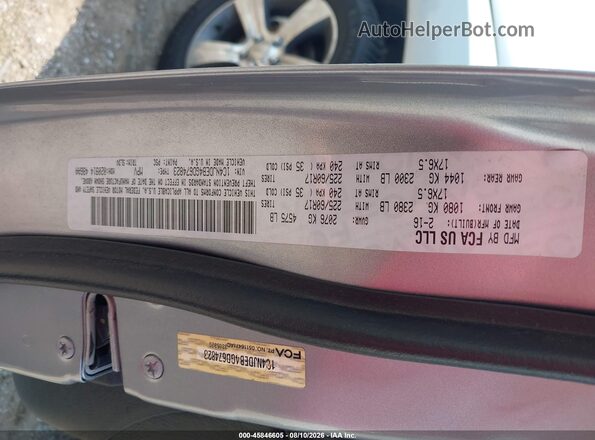 1C4NJDEB4GD674823 2016 JEEP COMPASS Серебряный Вид подкапотного пространства