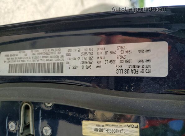 1C4NJDEB5HD106484 2017 JEEP COMPASS Blue Widok naklejki z numerem VIN