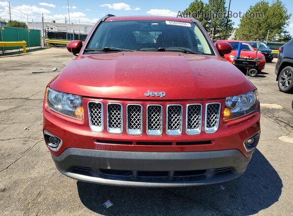 1C4NJDEBXHD128366 2017 JEEP COMPASS Maroon Front view
