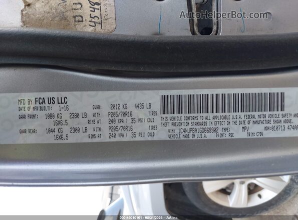 1C4NJPBA1GD669902 2016 JEEP PATRIOT Gray Widok komory silnika