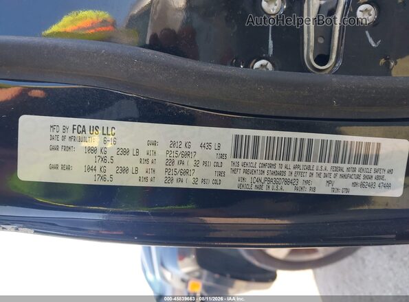 1C4NJPBA3GD788423 2016 JEEP PATRIOT Black Engine compartment view