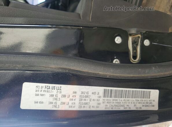 1C4NJPBA6GD694052 2016 JEEP PATRIOT Charcoal Widok naklejki z numerem VIN