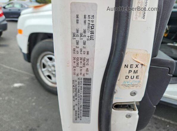1C4NJPBAXGD753636 2016 JEEP PATRIOT White Widok naklejki z numerem VIN