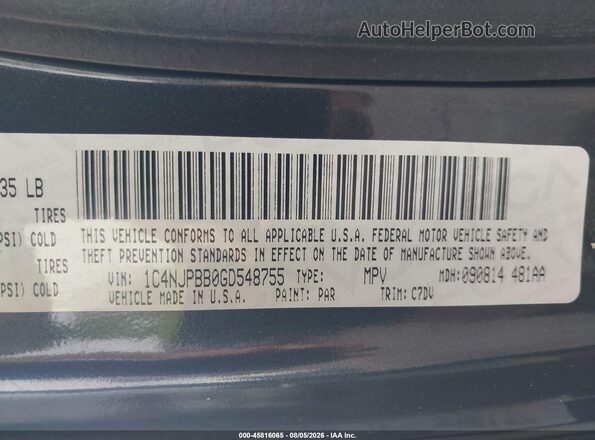 1C4NJPBB0GD548755 2016 JEEP PATRIOT Gray Widok komory silnika