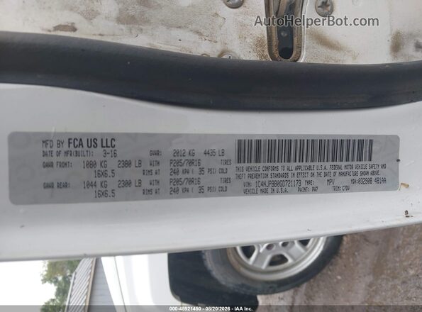 1C4NJPBB0GD721173 2016 JEEP PATRIOT White Вид підкапотного простору