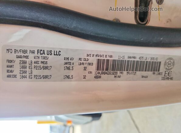 1C4NJRAB4GD618299 2016 JEEP PATRIOT White Շարժիչի բաժամունքի տեսք
