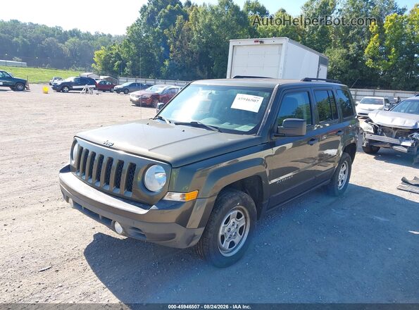 1C4NJRBB1GD512049 2016 JEEP PATRIOT Зеленый Передняя левая четверть