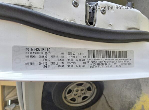 1C4NJRBB4GD636364 2016 JEEP PATRIOT White Widok naklejki z numerem VIN