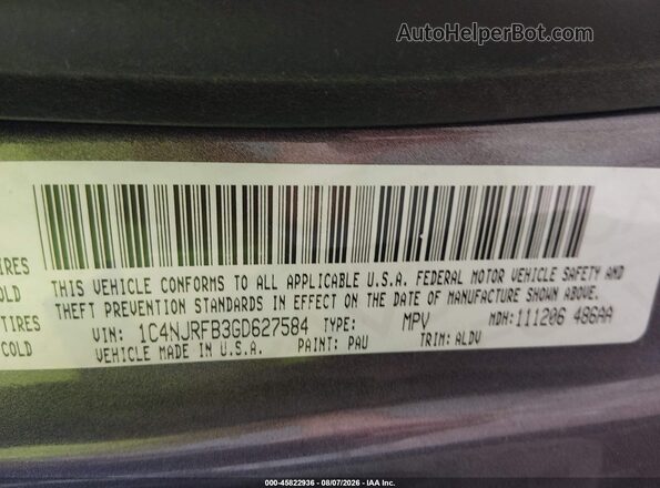 1C4NJRFB3GD627584 2016 JEEP PATRIOT Gray Widok komory silnika