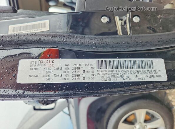 1C4NJRFB5GD647514 2016 JEEP PATRIOT Black Vista de la etiqueta del VIN